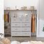 LYNCOHOME Kommode für Schlafzimmer, 9 Schubladen, Kommode mit tiefen und großen Schubladen, Stoffschubladen, einfach zu montieren, für Schlafzimmer, Kinderzimmer, Wohnzimmer, Schrank