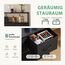 DUMOS Kommode mit Schubladen - kommoden & Sideboards für Schlafzimmer Geeignet, Komodenschrank mit 5 Schubladen, TV-Schrank mit Stabilem Stahlrahmen, Ideal für Schlafzimmer, Wohnzimmer (Schwarz)