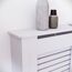 Vida Designs Milton Heizkörperabdeckung Weiß - Mittel - Modernes horizontales Lamellendesign für optimale Wärmeverteilung - H82xW111xD19cm - Lackiertes MDF-Möbel Ideal für Wohnzimmer und Flur