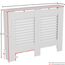 Vida Designs Milton Heizkörperabdeckung Weiß - Mittel - Modernes horizontales Lamellendesign für optimale Wärmeverteilung - H82xW111xD19cm - Lackiertes MDF-Möbel Ideal für Wohnzimmer und Flur