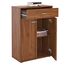 CARO-Möbel Kommode Sideboard Schrank Tommy in nussbaum, Anrichte Highboard mit Schublade und 2 Türen