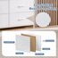DUMOS Kommode mit Schubladen - Kommoden & Sideboards für Schlafzimmer Geeignet, Komodenschrank mit 9 Schubladen, Stoffkommode mit Stabilem Stahlrahmen, Ideal für Schlafzimmer, Wohnzimmer (Weiß)