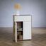CARO-Möbel Kommode Sideboard Schrank Tommy in Sonoma Eiche/weiß, Anrichte Highboard mit Schublade und 2 Türen