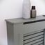 Vida Designs Milton Heizkörperabdeckung Olive Grey - Mittel - Modernes horizontales Lamellendesign für optimale Wärmeverteilung - H82xW111xD19cm - Lackiertes MDF-Möbel Ideal für Wohnzimmer und Flur