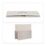 Relaxdays Regalsystem, 3 Stoff-Schubladen, universale Schubladenbox, Metall und Holz, HxBxT: 53 x 48 x 40 cm, beige, Design C