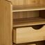 Relaxdays Schreibtisch-Organizer, 2 Ablagen, 2 Schubladen, HBT: 21 x 20 x 13cm, Briefablage fürs Büro, Bambus, natur