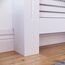 Vida Designs Milton Heizkörperabdeckung Weiß - Klein - Modernes horizontales Lamellendesign für optimale Wärmeverteilung - H82xW78xD19cm - Lackiertes MDF-Möbel Ideal für Wohnzimmer und Flur