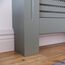 Vida Designs Milton Heizkörperabdeckung Olive Grey - Klein - Modernes horizontales Lamellendesign für optimale Wärmeverteilung - H82xW78xD19cm - Lackiertes MDF-Möbel Ideal für Wohnzimmer und Flur