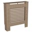Vida Designs Milton Heizkörperabdeckung Unfinished - Klein - Modernes horizontales Lamellendesign für optimale Wärmeverteilung - H82xW78xD19cm - Unlackiertes MDF-Möbel Ideal für Wohnzimmer und Flur
