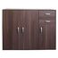 Redstone Nussbaum dunkel – Sideboard Schrank 3 Türen + 2 Schubladen – Holz Schrank Brust Einheit