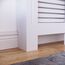 Vida Designs Milton Heizkörperabdeckung Weiß - Mittel - Modernes horizontales Lamellendesign für optimale Wärmeverteilung - H82xW111xD19cm - Lackiertes MDF-Möbel Ideal für Wohnzimmer und Flur