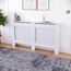 Vida Designs Milton Heizkörperabdeckung Weiß - Groß - Modernes horizontales Lamellendesign für optimale Wärmeverteilung - H82xW152xD19cm - Lackiertes MDF-Möbel Ideal für Wohnzimmer und Flur