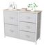 YITAHOME Kommode mit Schubladen, Schrank mit 5 Schubladen aus Stoff, Aufbewahrungskommode Industrial Stil für Schlafzimmer, Wohnzimmer, Kinderzimmer, Flur, Aufbewahrungsschrank (Hellgrau)