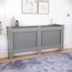 Vida Designs Milton Heizkörperabdeckung Olive Grey - Extra Groß - Modernes horizontales Lamellendesign für Wärmeverteilung - H82xW172xD19cm - Lackiertes MDF-Möbel Ideal für Wohnzimmer und Flur