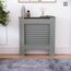 Vida Designs Milton Heizkörperabdeckung Olive Grey - Klein - Modernes horizontales Lamellendesign für optimale Wärmeverteilung - H82xW78xD19cm - Lackiertes MDF-Möbel Ideal für Wohnzimmer und Flur
