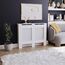 Vida Designs Milton Heizkörperabdeckung Weiß - Mittel - Modernes horizontales Lamellendesign für optimale Wärmeverteilung - H82xW111xD19cm - Lackiertes MDF-Möbel Ideal für Wohnzimmer und Flur