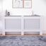 Vida Designs Milton Heizkörperabdeckung Weiß - Extra Groß - Modernes horizontales Lamellendesign für optimale Wärmeverteilung - H82xW172xD19cm - Lackiertes MDF-Möbel Ideal für Wohnzimmer und Flur