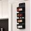 Simple Houseware Taschen-Organizer für die Tür-/Wandmontage mit 4 durchsichtigen Fenstern, Schwarz
