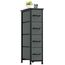 Somdot Kommode mit Schubladen, Kommode Schmal Schlafzimmer Wohnzimmer Flur, Komodenschrank Schubladenschrank Aufbewahrungsschrank Stoffkommode, 4 Stoffschubladen, Kohlegrau, 48T x 20B x 75H cm