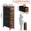 Somdot Kommode mit Schubladen, Kommode Schmal Schlafzimmer Wohnzimmer Flur, Komodenschrank Schubladenschrank Aufbewahrungsschrank Stoffkommode, 4 Stoffschubladen, Holzmaserung, 48T x 20B x 75H cm