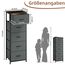 Somdot Kommode mit Schubladen aus Stoff für Schlafzimmer, Kommode Wohnzimmer Flur, Komodenschrank Schubladenschrank Aufbewahrungsschrank Stoffkommode, 5 Stoffschubladen, Kohlegrau