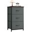 Somdot Kommode mit Schubladen, Kommode Schlafzimmer Wohnzimmer Flur, Komodenschrank Schubladenschrank Aufbewahrungsschrank Stoffkommode, 3 Stoffschubladen, Kohlegrau, 30T x 42B x 71,5H cm