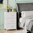 Somdot Kommode mit Schubladen, Kommode Schlafzimmer Wohnzimmer Flur, Komodenschrank Schubladenschrank Aufbewahrungsschrank Stoffkommode, 3 Stoffschubladen, Weiß, 30T x 42B x 71,5H cm