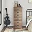 Prepac Salt Spring DDC-2354 rustikale Kommode mit 6 Schubladen, hohe Kommode für Schlafzimmer, Bauernhaus-Kommode, 48,3 cm T x 59,1 cm B x 134 cm H, Treibgrau, Grau