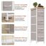 Somdot Kommode mit Schubladen, Kommode Schmal Schlafzimmer Wohnzimmer Flur, Komodenschrank Schubladenschrank Aufbewahrungsschrank Stoffkommode, 4 Stoffschubladen, Ashgrau, 48T x 20B x 75H cm