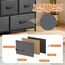 Sweetcrispy Kommode,Sideboard Wohnzimmer für Schlafzimmer mit 5 Stoffschubladen,Einstellbare Füße Schubladenschrank,Komodenschrank für Schlafzimmer,Modernes Grau