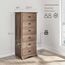 Prepac Salt Spring DDC-2354 rustikale Kommode mit 6 Schubladen, hohe Kommode für Schlafzimmer, Bauernhaus-Kommode, 48,3 cm T x 59,1 cm B x 134 cm H, Treibgrau, Grau