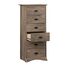 Prepac Salt Spring DDC-2354 rustikale Kommode mit 6 Schubladen, hohe Kommode für Schlafzimmer, Bauernhaus-Kommode, 48,3 cm T x 59,1 cm B x 134 cm H, Treibgrau, Grau