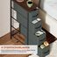 Somdot Kommode mit Schubladen, Kommode Schmal Schlafzimmer Wohnzimmer Flur, Komodenschrank Schubladenschrank Aufbewahrungsschrank Stoffkommode, 4 Stoffschubladen, Kohlegrau, 48T x 20B x 75H cm