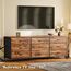 Huuger 160 cm Kommode für Schlafzimmer, Kommode für Schrank mit 9 Schubladen, großer TV-Ständer für 55, 65, 70 Zoll Fernseher, Unterhaltungszentrum mit Stauraum, breite lange Kommode, rustikales Braun