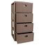Stefanplast Elegance Kommode 4 Schubladen, taupe