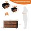 Sweetcrispy Kommode,Sideboard Wohnzimmer für Schlafzimmer mit 5 Stoffschubladen,Einstellbare Füße Schubladenschrank,Komodenschrank für Schlafzimmer,Modernes Braun