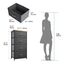 YITAHOME Kommode mit Schubladen, Schrank mit 4 Schubladen aus Stoff, Aufbewahrungskommode Industrial Stil für Schlafzimmer, Wohnzimmer, Kinderzimmer, Flur, Aufbewahrungsschrank (Dunkelgrau)