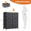 Sweetcrispy Kommode,Sideboard Wohnzimmer für Schlafzimmer mit 8 Stoffschubladen,Einstellbare Füße Schubladenschrank,Komodenschrank für Schlafzimmer,Modernes Grau