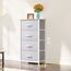 YITAHOME Kommode mit Schubladen, Schrank mit 4 Schubladen aus Stoff, Aufbewahrungskommode Industrial Stil für Schlafzimmer, Wohnzimmer, Kinderzimmer, Flur, Aufbewahrungsschrank (Hellgrau)