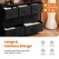 DUMOS Kommode für Schlafzimmer mit 7 Stoffschubladen hohe Kommode Organizer für Kleidung Schrank Kinderzimmer Aufbewahrungsturm mit Schrank Metallrahmen Holzplatte leichte Kinderzimmermöbel