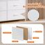 DUMOS Kommode für Schlafzimmer mit 7 Stoffschubladen hohe Kommode Organizer für Kleidung Schrank Kinderzimmer Aufbewahrungsturm mit Schrank Metallrahmen Holzplatte leichte Kinderzimmermöbel