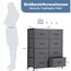 DUMOS Kommode für Schlafzimmer mit 8 Stoffschubladen, hohe Kommode Organizer für Kleidung, Schrank Kinderzimmer, Aufbewahrungsturm mit Schrank, Metallrahmen, Holzplatte, leichte Kinderzimmermöbel