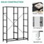 YITAHOME Kommode mit 10 Schubladen, Schrank mit Schubladen aus Stoff, Aufbewahrungskommode Industrial Stil für Schlafzimmer, Wohnzimmer, Kinderzimmer, Aufbewahrungsschrank (Dunkelgrau)