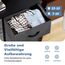 DUMOS Kommode für Schlafzimmer mit 8 Stoffschubladen, hohe Kommode Organizer für Kleidung, Schrank Kinderzimmer, Aufbewahrungsturm mit Schrank, Metallrahmen, Holzplatte, leichte Kinderzimmermöbel
