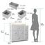 YITAHOME kommode mit Schubladen, Schrank mit 7 Schubladen aus Stoff, Aufbewahrungskommode Modernen Stil für Schlafzimmer, Wohnzimmer,Flur, Hellgrau Aufbewahrungsschrank