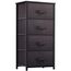 YITAHOME Kommode mit Schubladen, Schrank mit 4 Schubladen aus Stoff, Aufbewahrungskommode Industrial Stil für Schlafzimmer, Wohnzimmer, Kinderzimmer, Flur, Aufbewahrungsschrank (Braun)