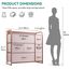 YITAHOME Kommode, Schrank, Aufbewahrungsschrank, 7 Schubladen aus Stoff mit Griffen, Aufbewahrungskommode, Rosa