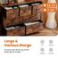 DUMOS Kommode für Schlafzimmer mit 7 Stoffschubladen hohe Kommode Organizer für Kleidung Schrank Kinderzimmer Aufbewahrungsturm mit Schrank Metallrahmen Holzplatte leichte Kinderzimmermöbel