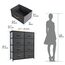 YITAHOME Kommode mit Schubladen, Schrank mit 8 Schubladen aus Stoff, Aufbewahrungskommode Industrial Stil für Schlafzimmer, Wohnzimmer, Kinderzimmer, Flur, Aufbewahrungsschrank (Dunkelgrau)