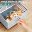 YITAHOME Kommode mit Schubladen, Schrank mit 5 Breiten Schubladen aus Stoff, Aufbewahrungskommode Industrial Stil für Schlafzimmer, Wohnzimmer, Kinderzimmer, Flur, Aufbewahrungsschrank (Hellgrau)